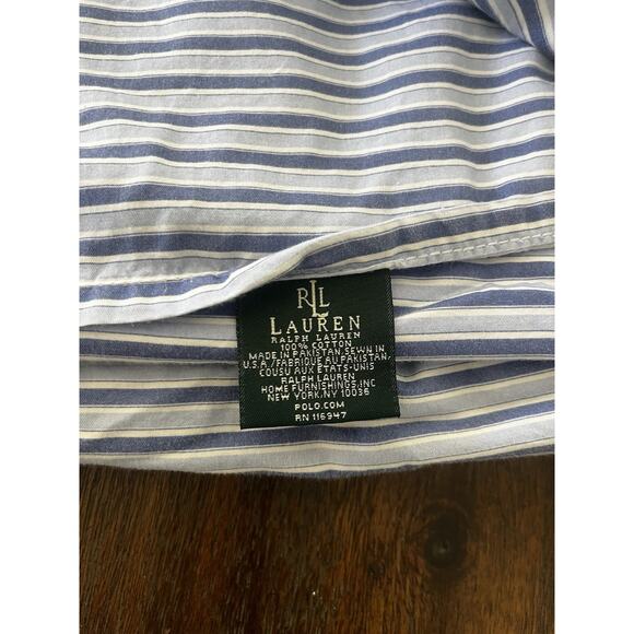 Ralph Lauren Porcelain Blue Tamarind King Flat Sheet VTG - Picture 6 of 7